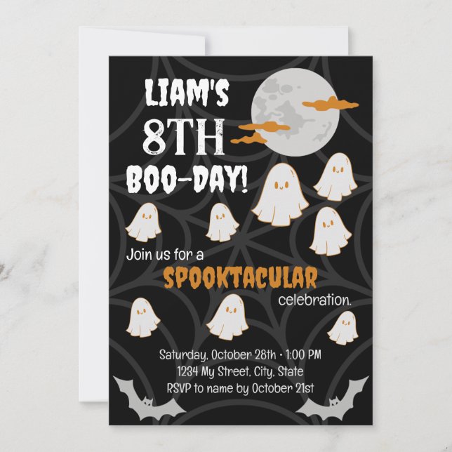 Invitation Joyeux Boo-Day (Devant)