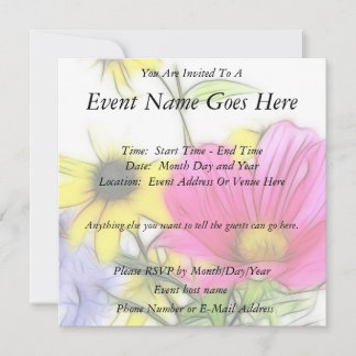 Invitation Joyeux bouquet de fleurs