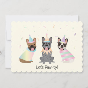 Invitation Joyeux Bulldogs français