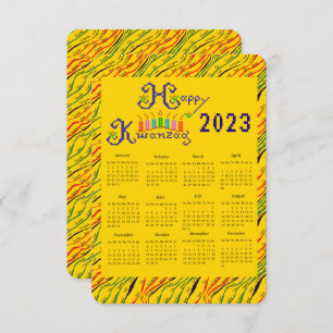 Invitation Joyeux Calendrier des mains de Kwanzaa