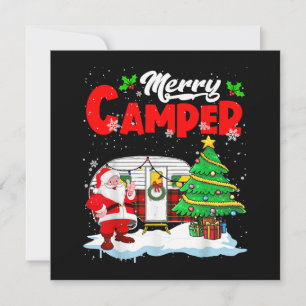 Invitation Joyeux Camper Noël Père Noël Camper Camper Camping