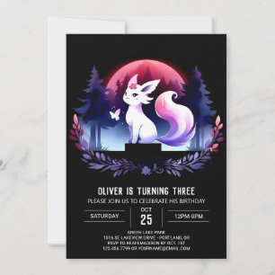 Invitation Joyeux Chat Enchanted Anniversaire