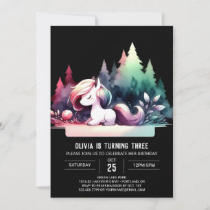 Invitation Joyeux Cheval Personnalisé Anniversaire