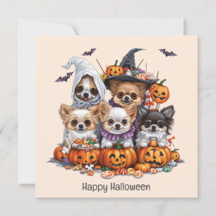 Invitation Joyeux Chihuahua Halloween