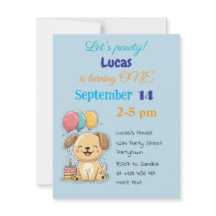 Joyeux chiot, garçon, faisons la fête, 1er anniver