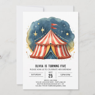 Invitation Joyeux cirque de carnaval éditable
