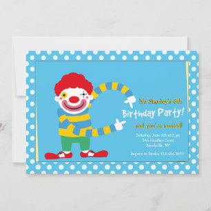 Invitation Joyeux Clown Deux
