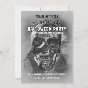 Invitation Joyeux crâne. Fête d'Halloween.