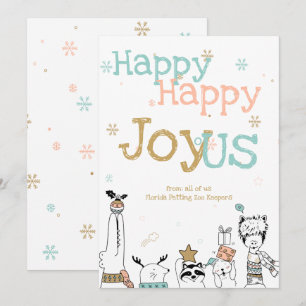 Invitation Joyeux critère de dessin Animaux Travailleurs Noël