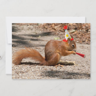 Invitation Joyeux écureuil d'anniversaire