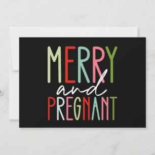 Invitation Joyeux et grossesse mère Noël
