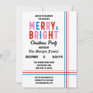 Invitation Joyeux et lumineux Joyeux Noël