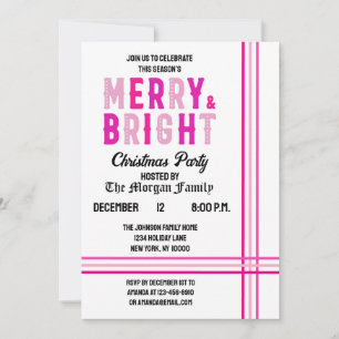Invitation Joyeux et lumineux Joyeux Noël