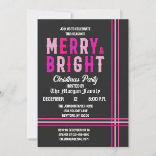 Invitation Joyeux et lumineux Joyeux Noël