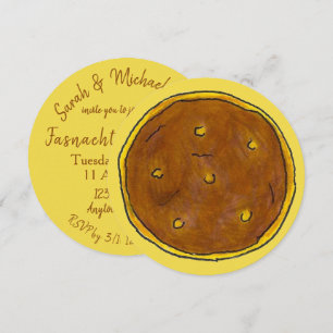 Invitation Joyeux Fastnacht Day Fasnacht Donut Lent PA Dutch