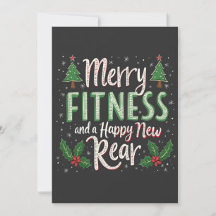 Invitation Joyeux Fitness et Bonne Année Nouvel Arrière Muscu