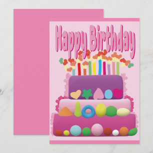 Invitation Joyeux gâteau d'anniversaire
