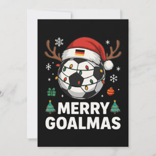 Invitation Joyeux Goalmas - Football de Noël drôle