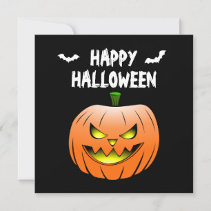 Invitation Joyeux Halloween Jack O'lantern Citrouille