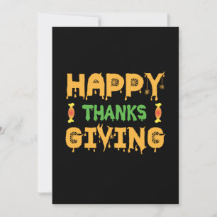 Invitation Joyeux Halloween Thanksgiving Anniversaire