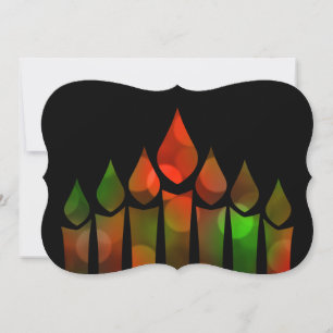 Invitation Joyeux Kwanzaa Bokeh Kinara