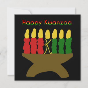 Invitation Joyeux Kwanzaa Kinara
