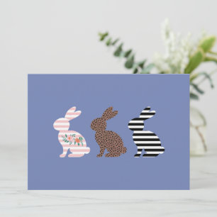 Invitation Joyeux lapin de lapin léopard de Pâques