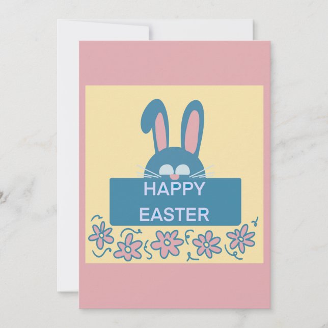 Invitation Joyeux lapin de Pâques (Devant)