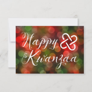 Invitation Joyeux luminaires Kwanzaa Bokeh Umoja