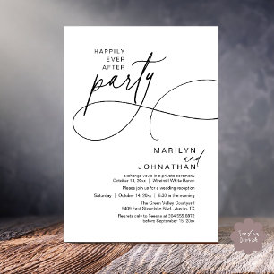 Invitation Joyeux Mariage Moderne Élégant Dîner de Mariage