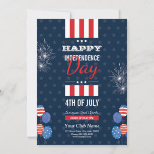 Invitation Joyeux Modèle de l'Indépendance