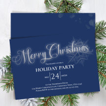 Joyeux Noël à la fête de Noël bleu marine