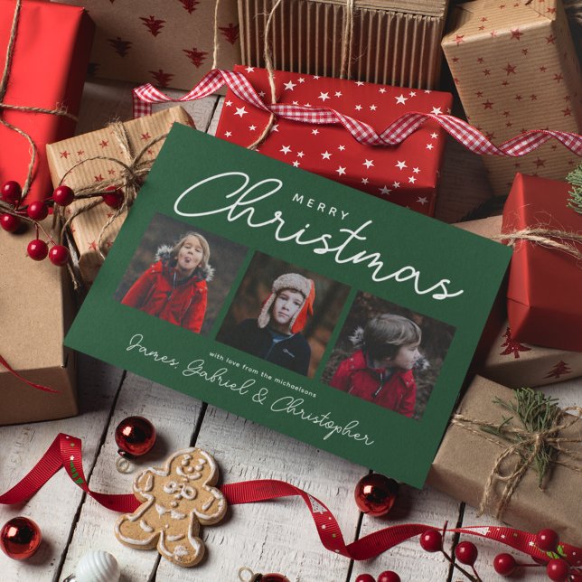 Invitation JOYEUX NOËL | Ajoutez vos photos (Créateur téléchargé)