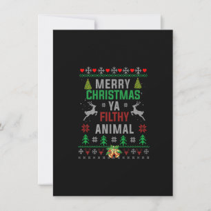 Invitation Joyeux Noël Animal Sale Maillot Drôle Xmas 