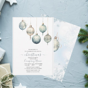 Invitation Joyeux Noël aquarelle hivernale rustique tradition