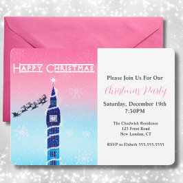 Invitation Joyeux Noël Big Ben avec Père Noël