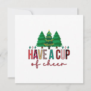 Invitation Joyeux Noël, Buvez une tasse de bonne humeur