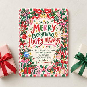 Invitation Joyeux Noël Coloré Tout Fait Fête 