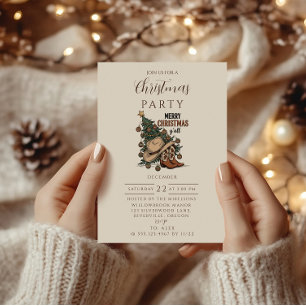 Invitation Joyeux Noël de l'Ouest d'Amérique