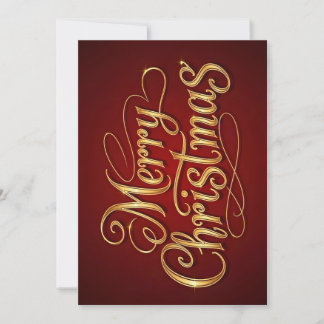 Invitation « Joyeux Noël » en élégante écriture