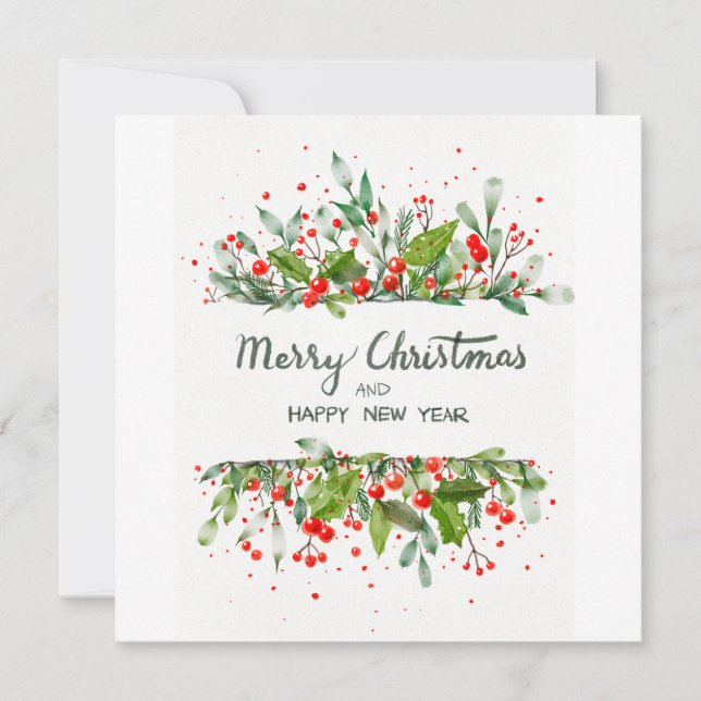 INVITATION JOYEUX NOËL ET BONNE ANNÉE (Devant)