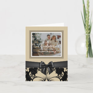 Invitation Joyeux Noël et bonnes fêtes photo personnalisée