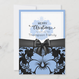 Invitation Joyeux Noël et fêtes heureuses, arc noir,
