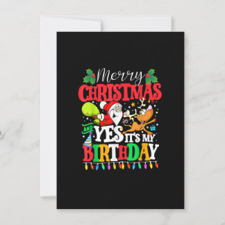 Invitation Joyeux Noël et oui c'est mon anniversaire Noël Gar