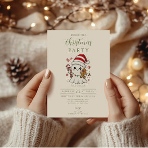 Invitation Joyeux Noël Fantôme Mignon