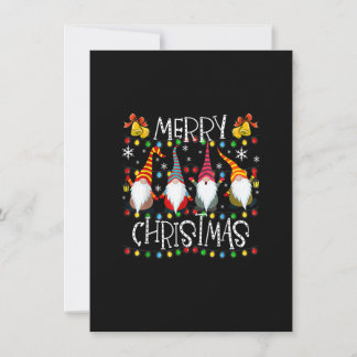 Invitation Joyeux Noël Gnome Chemise Matching Family Group
