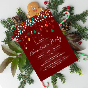 Invitation Joyeux Noël Hiver Bas Fête Fête