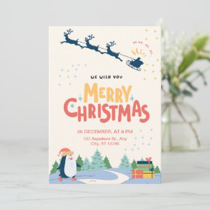 Invitation Joyeux Noël Joyeux Joyeux Jaune Jaune Jaune Jaune
