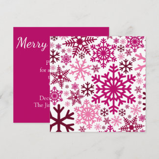 Invitation Joyeux Noël Motif de Faux de neige d'hiver