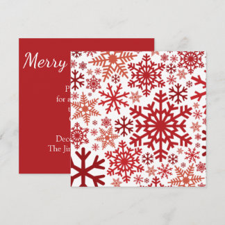 Invitation Joyeux Noël Motif de Faux de neige d'hiver